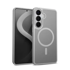 Чохол Crong Hybrid Matte Magnetic для Samsung Galaxy S26 Grey with MagSafe (CRGHMMSGS26LGR)