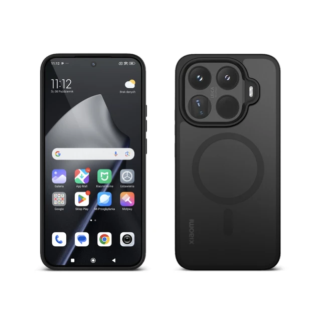 Чохол Crong Hybrid Matte Magnetic для Xiaomi 15T Pro Black (CRGHMMXM15TPBLK)