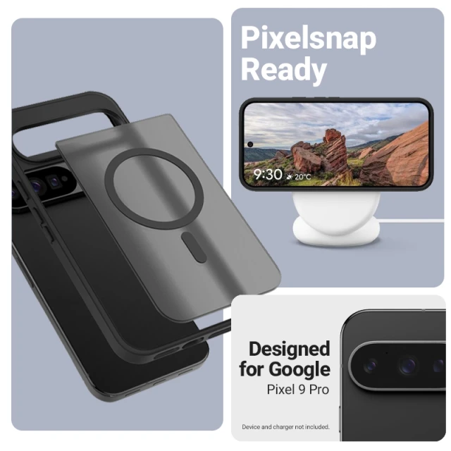 Чохол Crong Hybrid Matte Magnetic Google Pixel 9 Pro Black (CRGHMMGPX9PBLK)