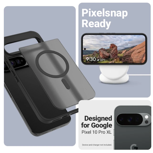 Чохол Crong Hybrid Matte Magnetic для Google Pixel 10 Pro XL Black (CRGHMMGPX10PXLBLK)