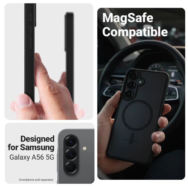 Чохол Crong Hybrid Matte Magnetic для Samsung Galaxy A56 Black (CRGHMMSGA56BLK)