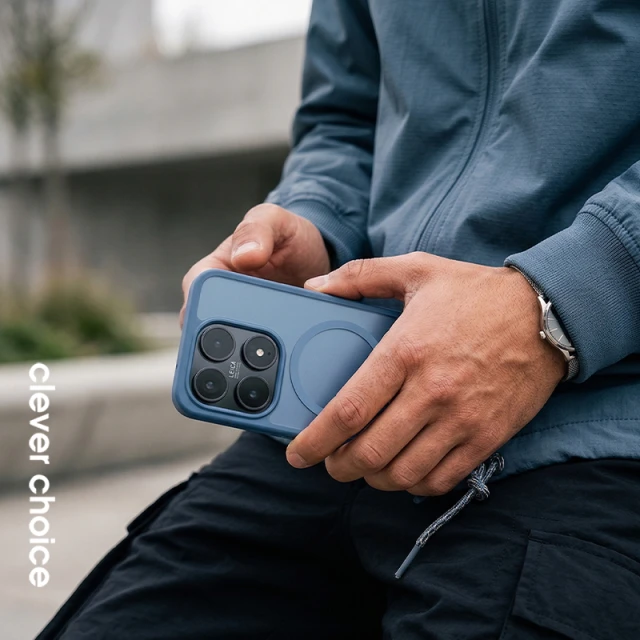 Чохол Crong Hybrid Matte Magnetic для Xiaomi 17 Blue (CRGHMMXM17MBL)