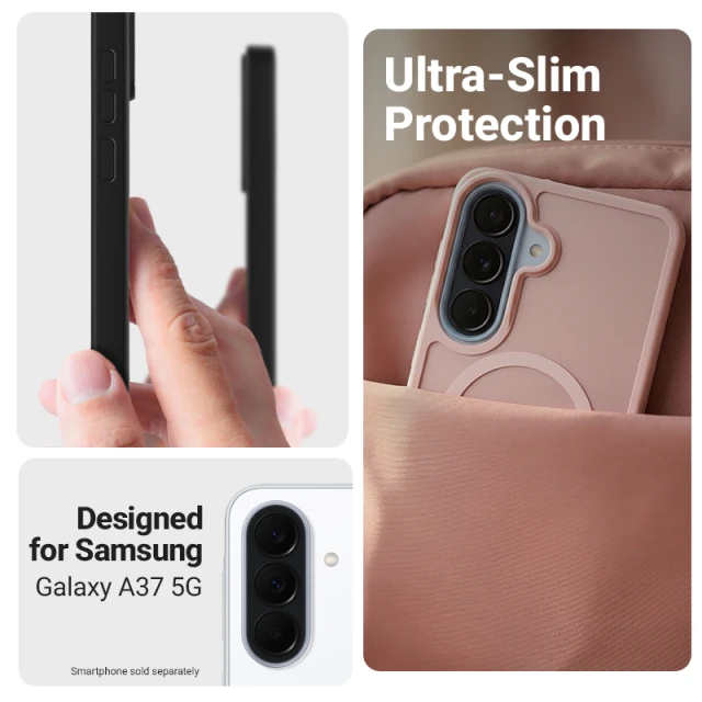 Чохол Crong Hybrid Matte Magnetic для Samsung Galaxy A37 / A36 Pink (CRGHMMSGA36PNK)