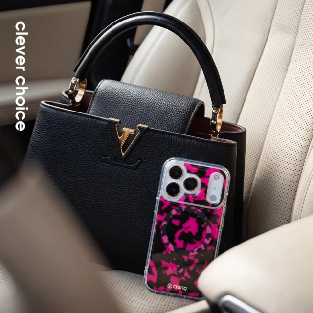 Чохол Crong Deluxe MAG Cover для iPhone 17 Pink Tortoise (CRGDLMIP1761PTO)