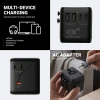 Універсальний мережевий адаптер Crong One World Travel Adapter 45W GaN Black (CRGTAGN45BLK)