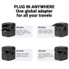 Універсальний мережевий адаптер Crong One World Travel Adapter 45W GaN Black (CRGTAGN45BLK)