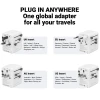 Універсальний мережевий адаптер Crong One World Travel Adapter 45W GaN White (CRGTAGN45WHI)