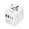 Універсальний мережевий адаптер Crong One World Travel Adapter 45W GaN White (CRGTAGN45WHI)
