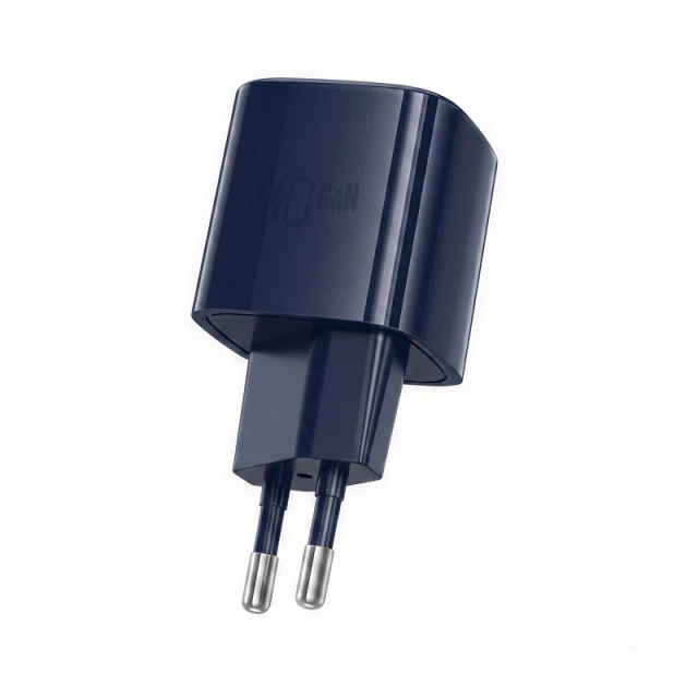 Зарядний пристрій Crong NEO GaN Charger USB-C 40W PD 3.2 Blue (CRGNEO40MBL)