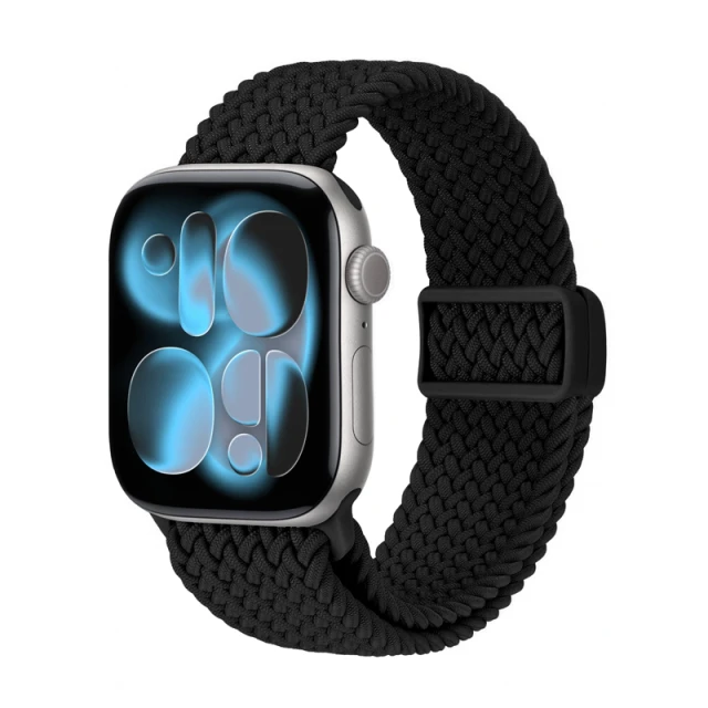 Ремінець Crong Wave Band Apple Watch 38/40/41/42 mm Black (CRG40WAV2BLK)