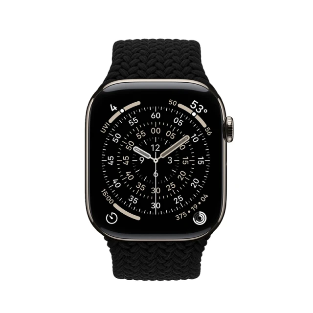 Ремінець Crong Wave Band для Apple Watch 44/45/46/49 мм Black (CRG44WAV2BLK)