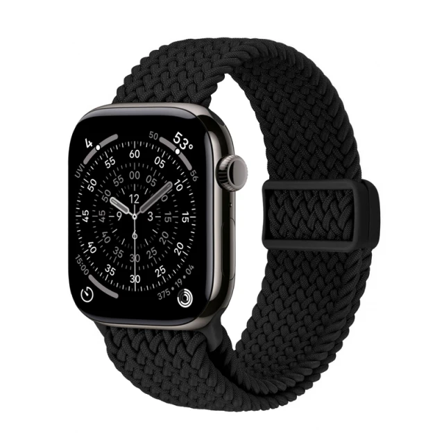 Ремінець Crong Wave Band для Apple Watch 44/45/46/49 мм Black (CRG44WAV2BLK)