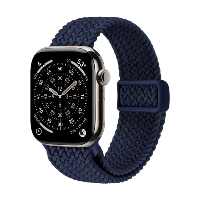 Ремінець Crong Wave Band для Apple Watch 44/45/46/49 мм Navy Blue (CRG44WAV2NBL)