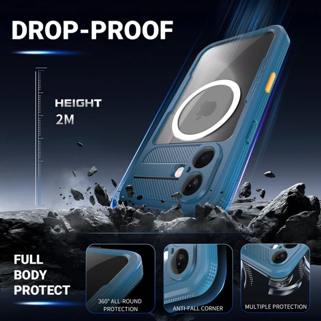 Чохол Crong Seal Cover для iPhone 16 Pro Navy (CRGSLCIP16PABL)