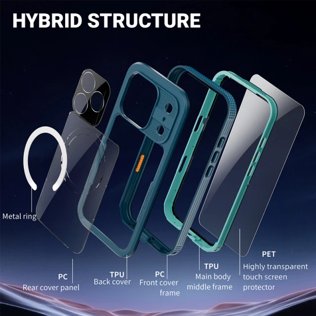 Чохол Crong Seal Cover для iPhone 17 Pro Blue (CRGSLCIP17PABL)