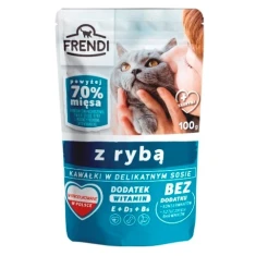 Вологий корм для котів Frendi шматочки в соусі з рибою 100 г (5904316130824)