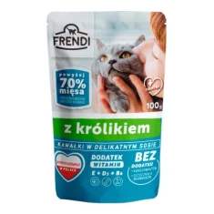 Вологий корм для котів Frendi шматочки в соусі з кроликом 100 г (5904316130848)