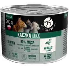 Влажный корм для кошек PetRepublic Steril с уткой кусочки в соусе 200 г (5904316138936)