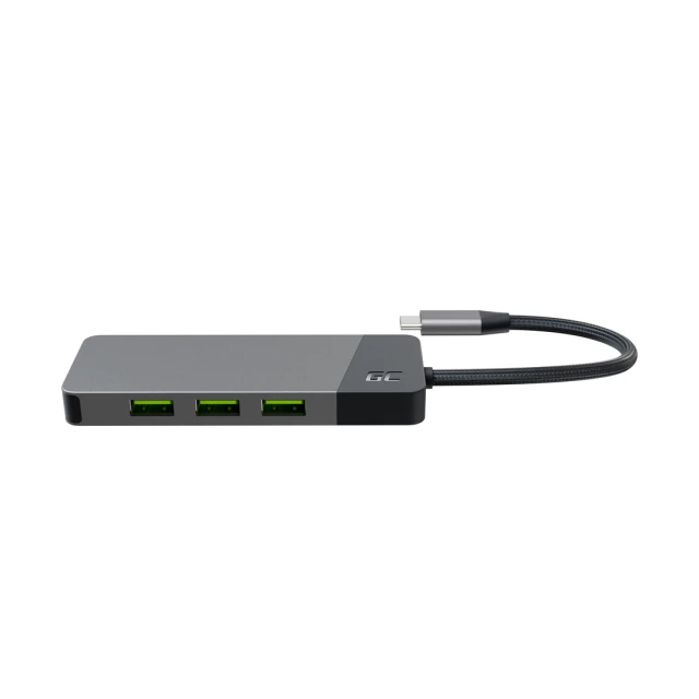 Хаб Green Cell USB-C адаптер Connect 7 в 1 3xUSB 3.1 HDMI 4K 60Hz USB-C PD 85W microSD/SD (HUBGC01)