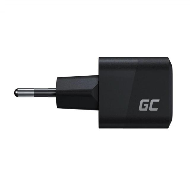 Мережевий зарядний пристрій Green Cell USB-C GaN PowerGan 33W PD 3.0 QC 3.0 Black (CHARGC06)