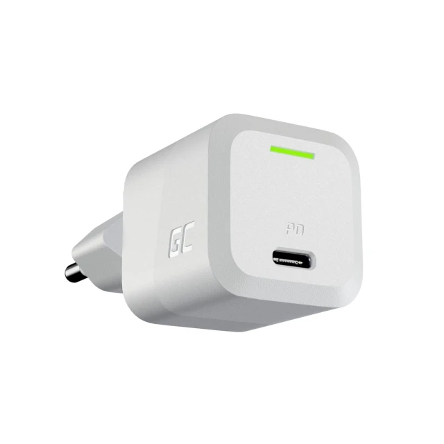 Зарядний пристрій Green Cell PowerGAN USB-C 33W PD 3.0 QC 3.0 White (CHARGC06W)