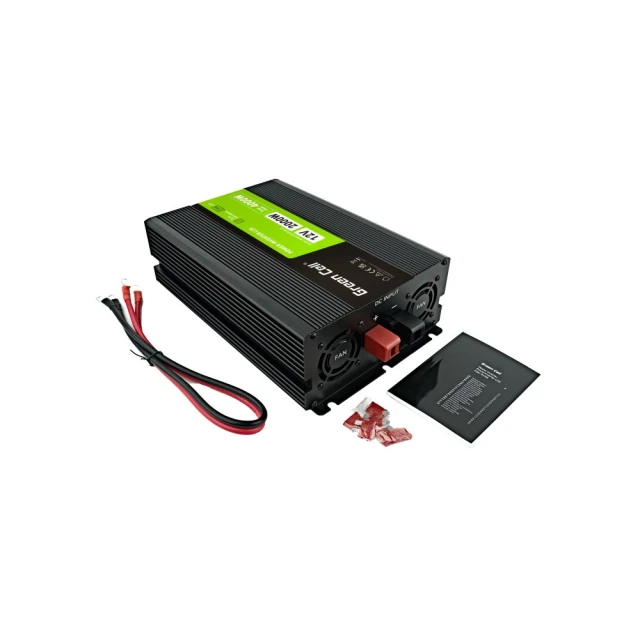 Інвертор Green Cell 12V/230V 2000W/4000W чистий синус LCD (INVGC12P2000LCD)