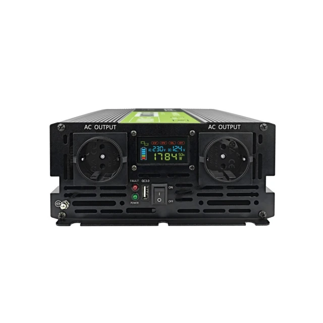 Інвертор Green Cell 12V/230V 2000W/4000W чистий синус LCD (INVGC12P2000LCD)