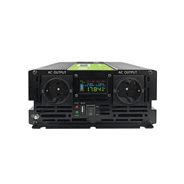 Інвертор Green Cell 12V/230V 2000W/4000W чистий синус LCD (INVGC12P2000LCD)