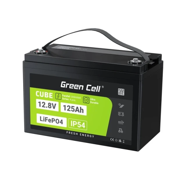Аккумулятор Green Cell LiFePO4 Cube 12V 125Ah 1600Wh (LFPGC12V125AH)