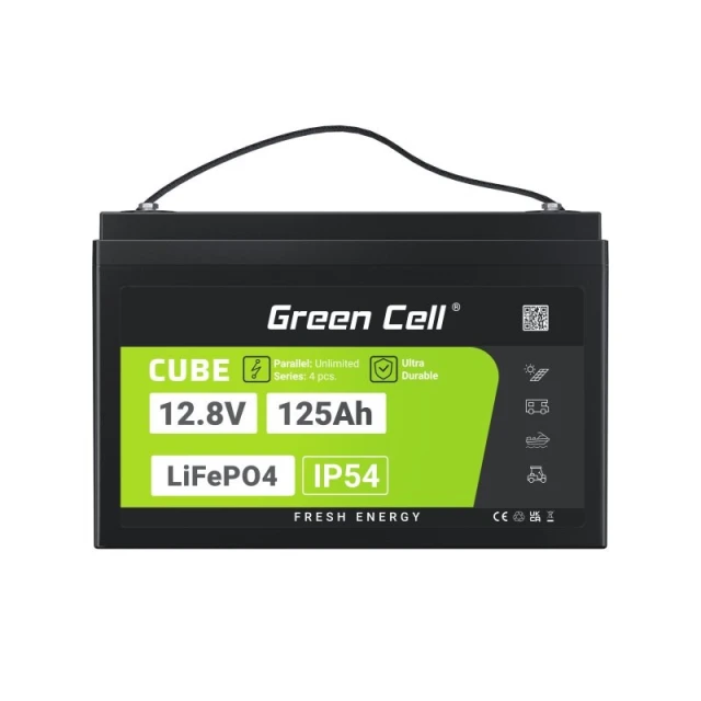 Аккумулятор Green Cell LiFePO4 Cube 12V 125Ah 1600Wh (LFPGC12V125AH)