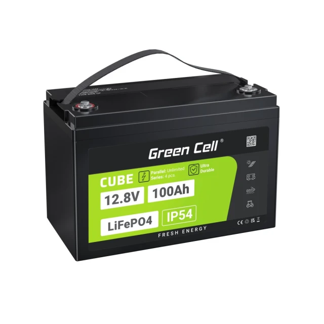 Акумулятор Green Cell LiFePO4 Cube 12V 100Ah 1280Wh (LFPGC12V100AH)