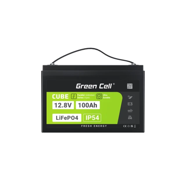 Акумулятор Green Cell LiFePO4 Cube 12V 100Ah 1280Wh (LFPGC12V100AH)
