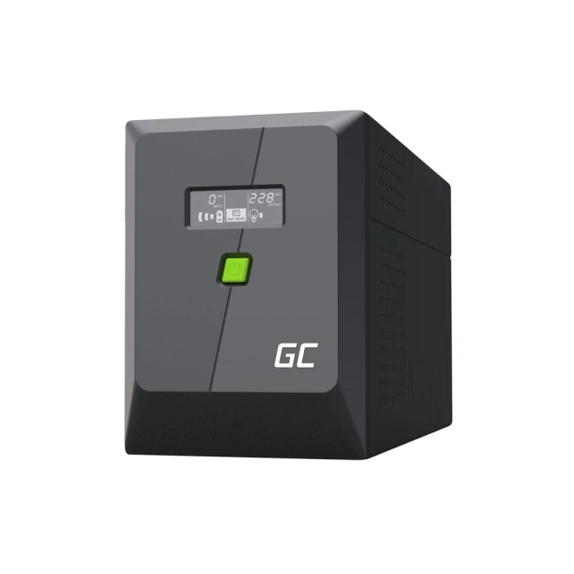 Джерело безперебійного живлення Green Cell PowerProof 1500VA 900W модифікована синусоїда (UPSLM900)