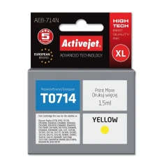 Картридж ActiveJet AEB-714N для Epson T0714 T0894 T1004 Yellow 15 мл (5904356294401)