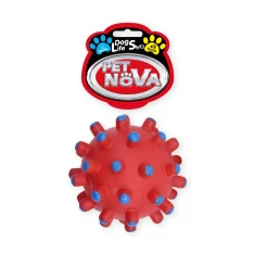 Іграшка для собак Aqua Nova М'яч гумовий їжак L з випуклостями 11 см Red (5904378731366)