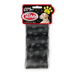 Пакети для прибирання Aqua Nova 4x20 шт Black (5904378732431)