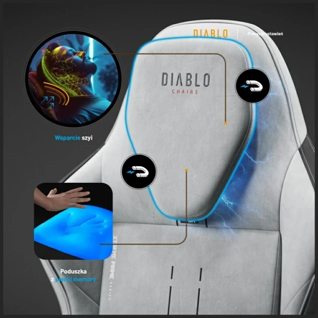 Крісло геймерське Diablo X-One PRIME Normal Size Gray (1679)