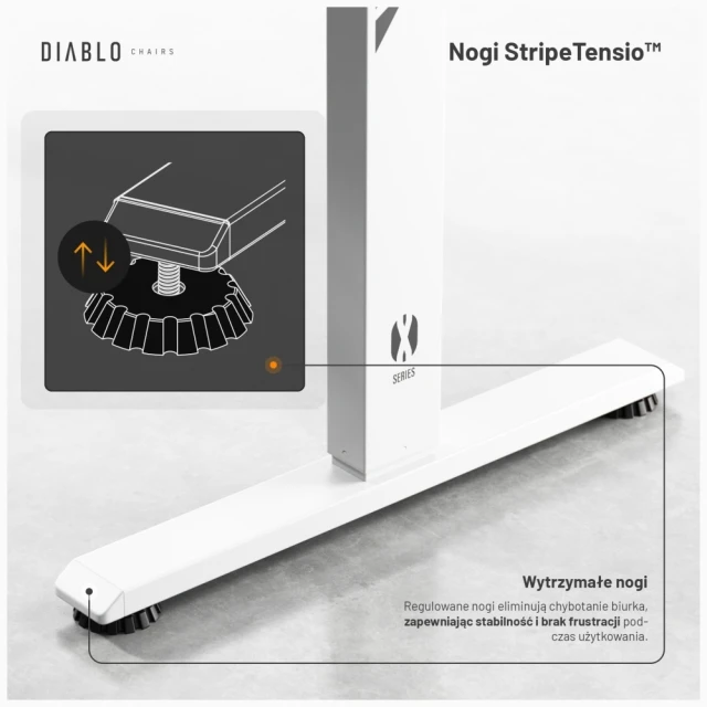 Стол игровой Diablo Chairs X-TENSIO 1600 White (1710)