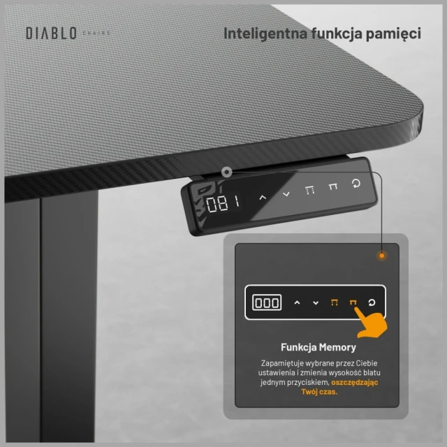 Стіл з регулюванням висоти Diablo Chairs X-TENSIO 1400 Black (1709)