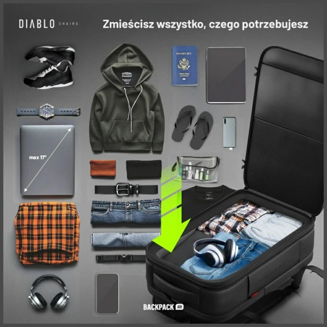 Рюкзак вакуумний Diablo Chairs Backpack Air Black (1813)