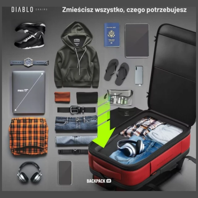 Рюкзак мультифункціональний Diablo Chairs Backpack Air Burgundy (1814)