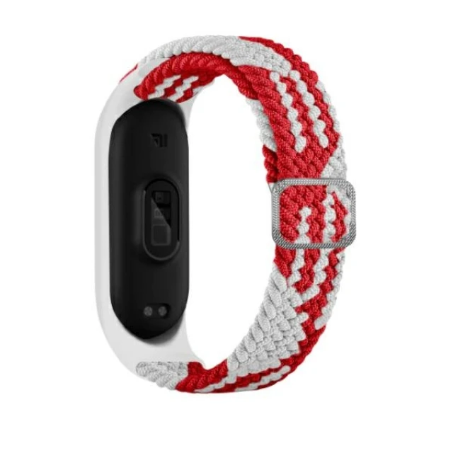 Ремінець Beline Textile для Xiaomi Mi Band 4/3 White Red (5904422914103)