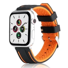 Ремінець Beline Solid Silicone для Apple Watch Series 11/10 42 mm | Series 9/8/7 41 mm | 6/5/SE 40 mm | 3/2/1 38 mm Orange/Black (5904422914318)