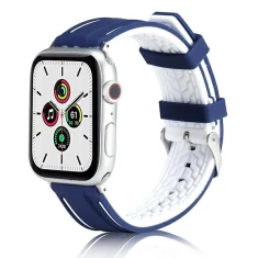 Ремінець Beline Solid Silicone для Apple Watch Ultra 3/2/1 49 mm | Series 11/10 46 mm | Series 9/8/7/6/5/4/SE 45 mm | 44 mm Navy/White (5904422914325)