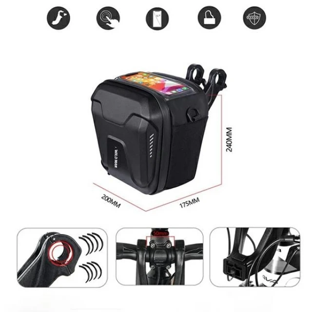 Сумка-тримач для велосипеда WILDMAN GS9 Black (GS9)