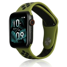 Ремінець Beline Sport Silicone для Apple Watch Ultra 3/2/1 49 mm | Series 11/10 46 mm | Series 9/8/7/6/5/4/SE 45 mm | 44 mm Green/Black (5904422919924