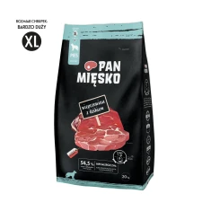 Сухой корм для собак крупных пород PAN MIĘSKO со свининой и кабаном 20 кг (5904463130081)