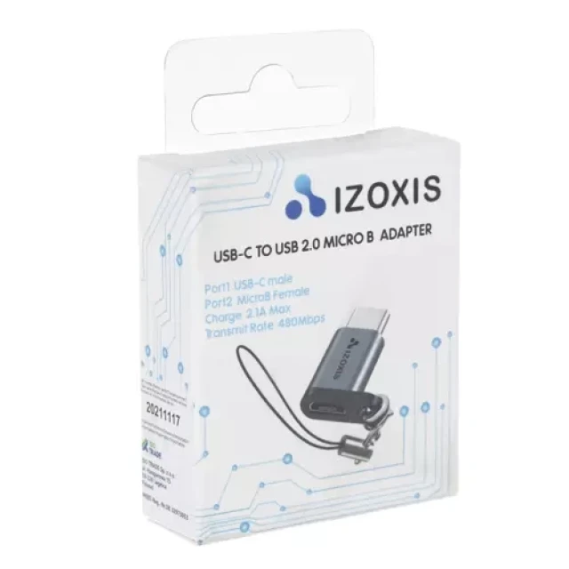 Адаптер Izoxis USB-C — Micro USB 2.0 (5904463314108)