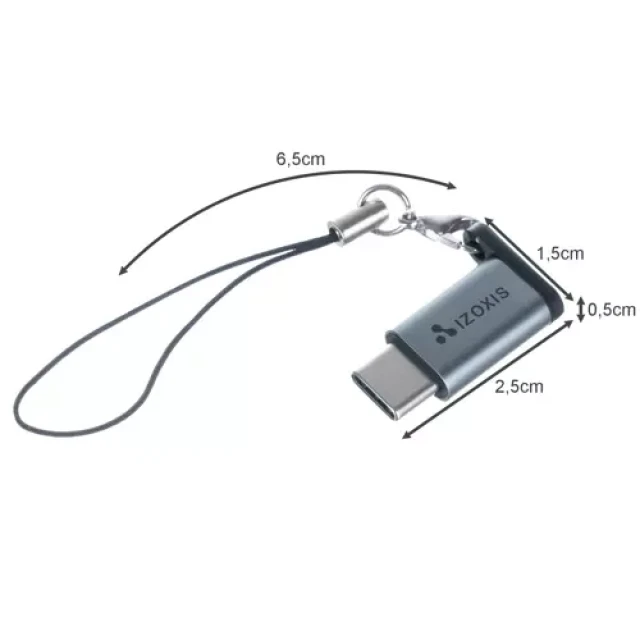 Адаптер Izoxis USB-C — Micro USB 2.0 (5904463314108)