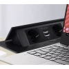 Вбудована розетка Izoxis 2 гнізда + 2 USB Black (5904463314450)